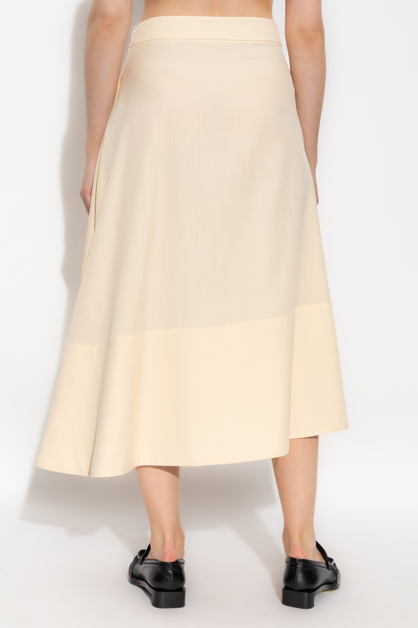 スカート JIL SANDER Wool skirt Yellow Jil Sander A-Line Skirt, Size 34 IT